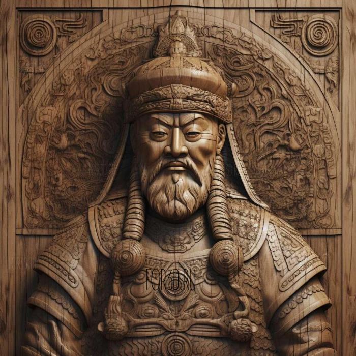 Genghis Khan 3 stl model for CNC